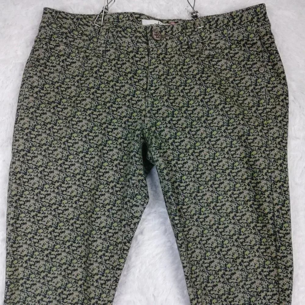 Cabi Womens‎ Jeans Skinny Denim Green Ditzy Floral Stretch Low Rise 4